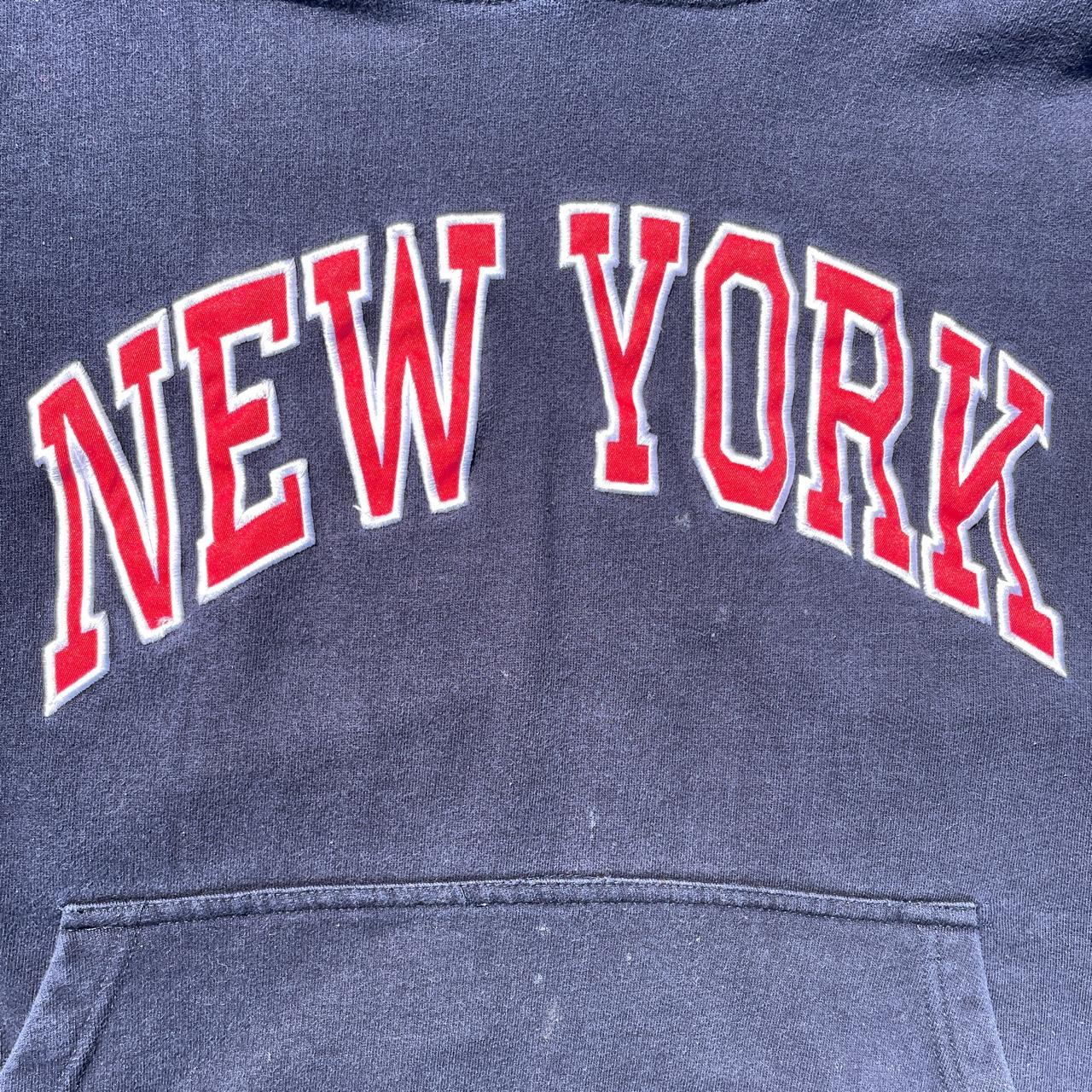 Vintage New York Hoodie labeled size xl (youth xl,... Depop