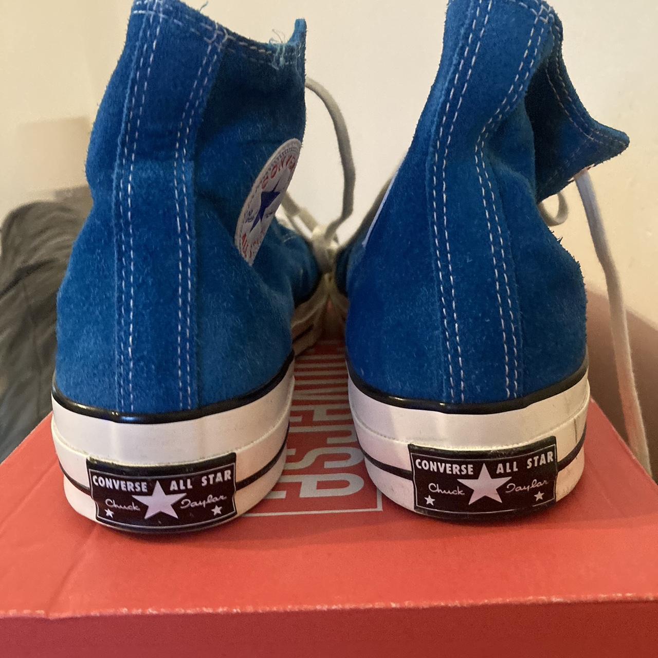 Converse suede chuck high suede blue Worn twice... - Depop