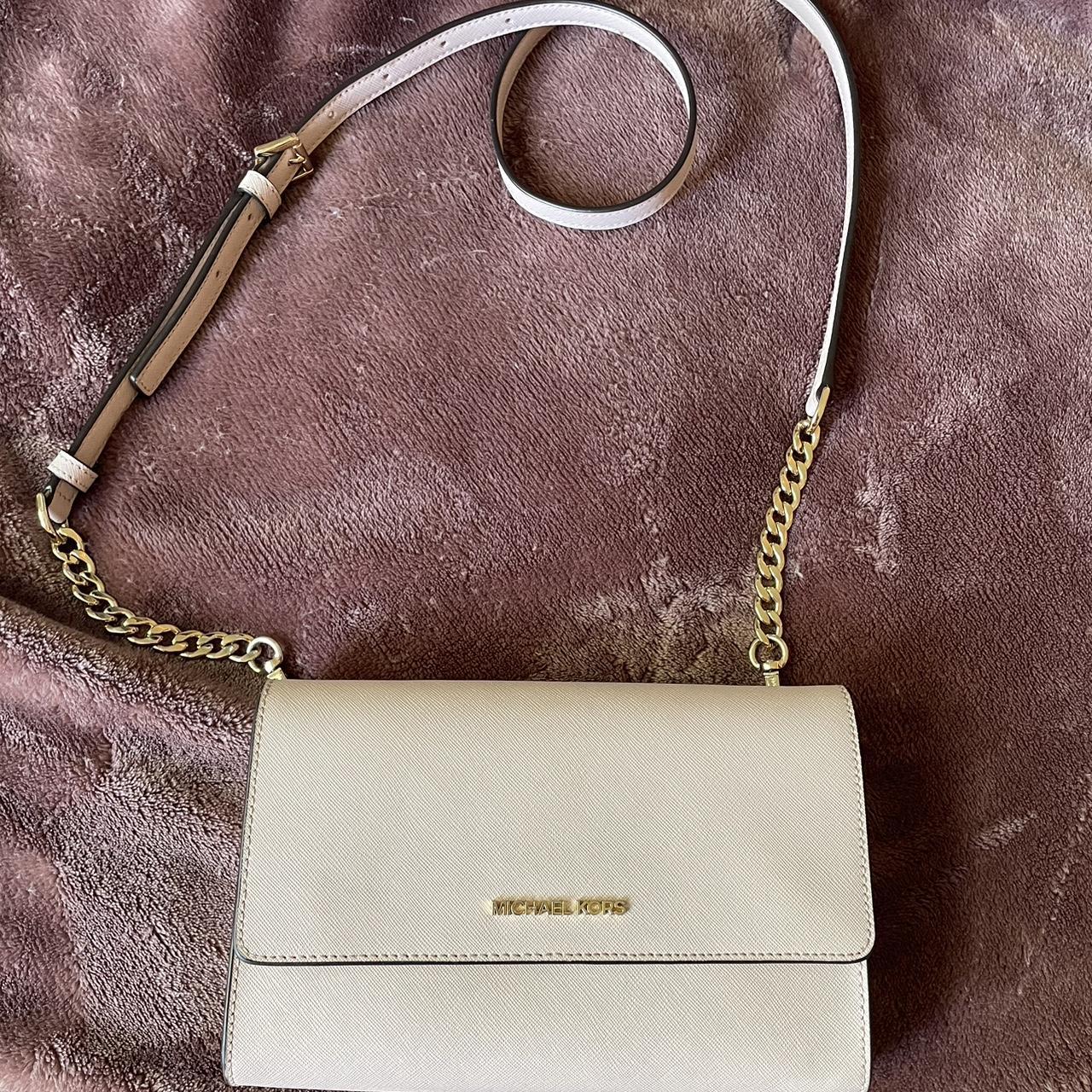 MK Crossbody Purse Light pink with gold accents,... - Depop