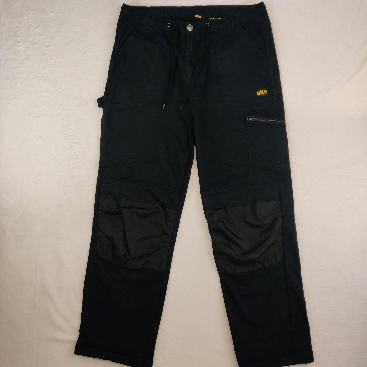 Site Tesem Black Cargo Work Trousers Men W38... - Depop