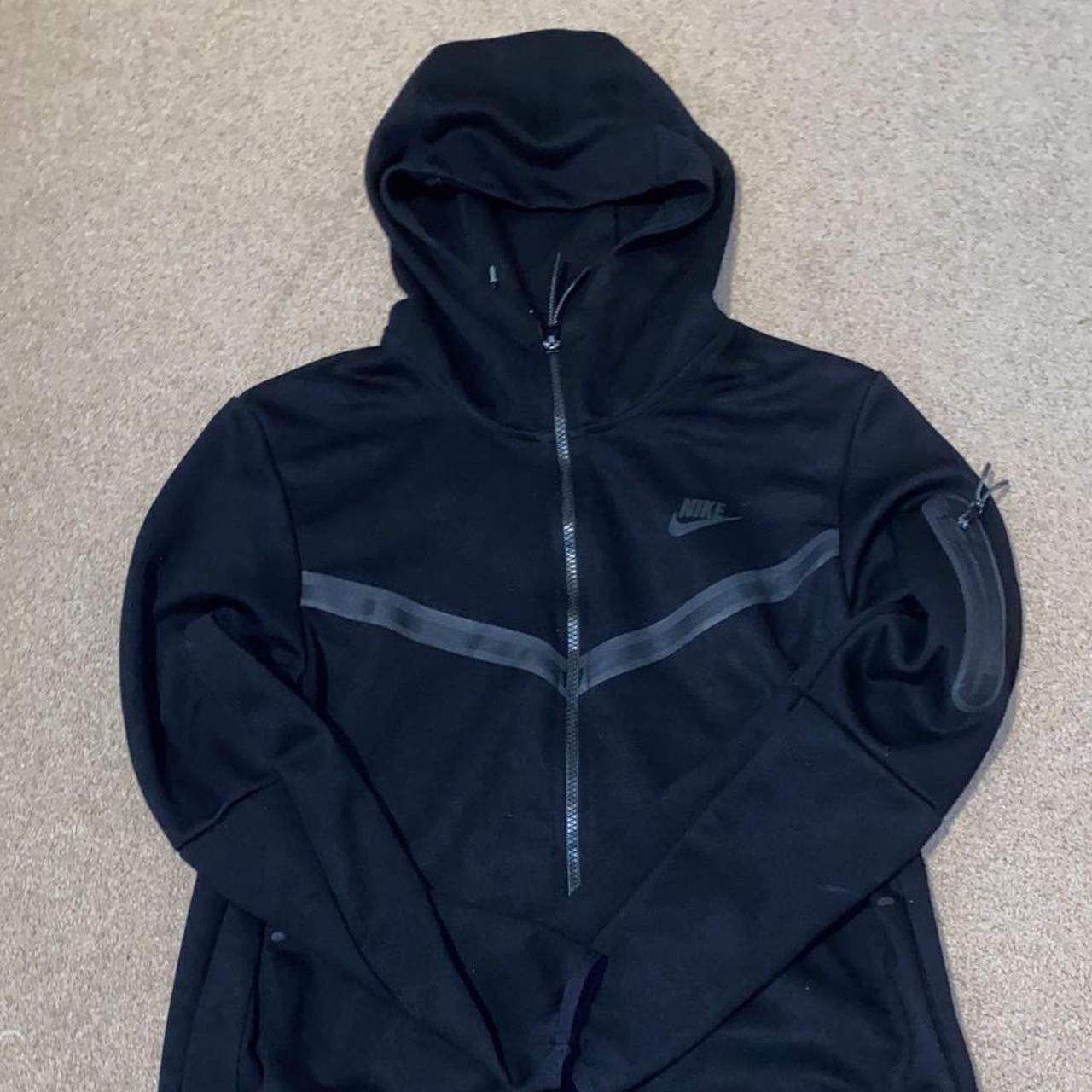 Black Nike tech fleece hoodie👽 Size large but fits... - Depop