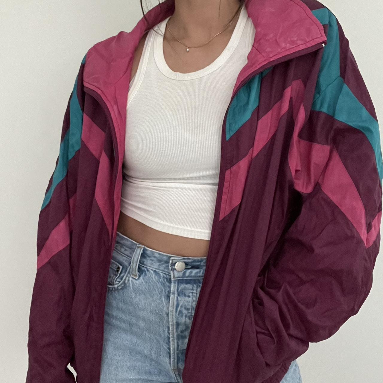 Women's Pink and Purple Coat | Depop