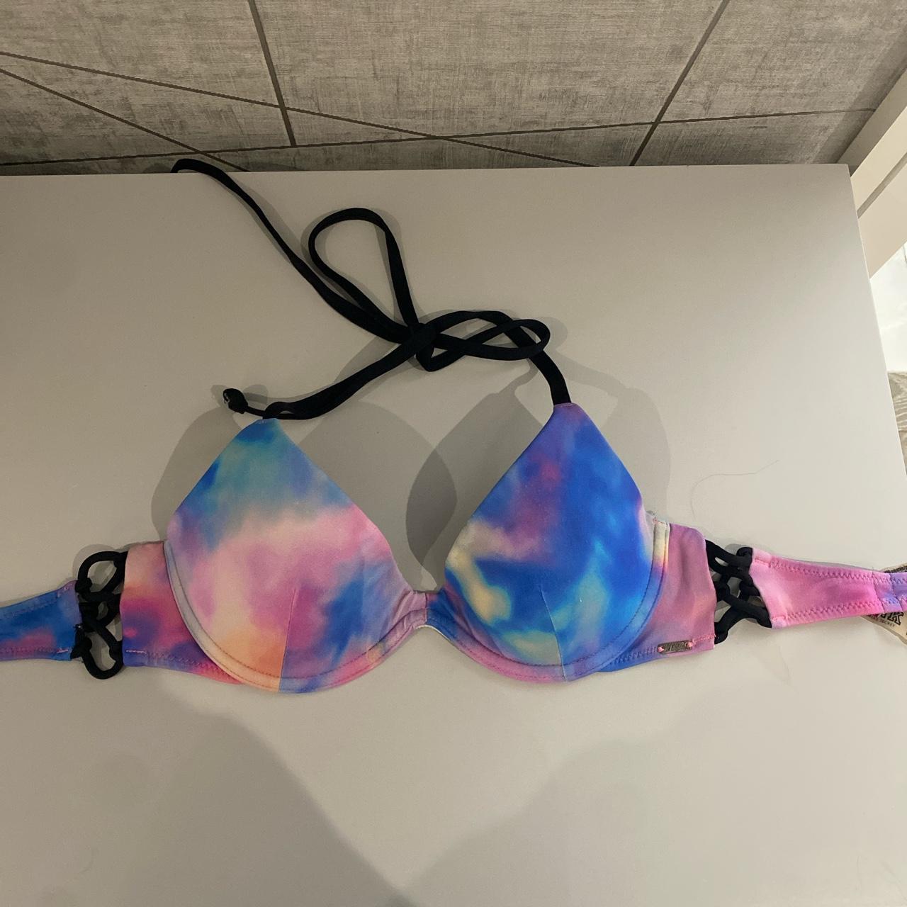 Women'secret Tie-Dye Triangle Bikini Top Pink