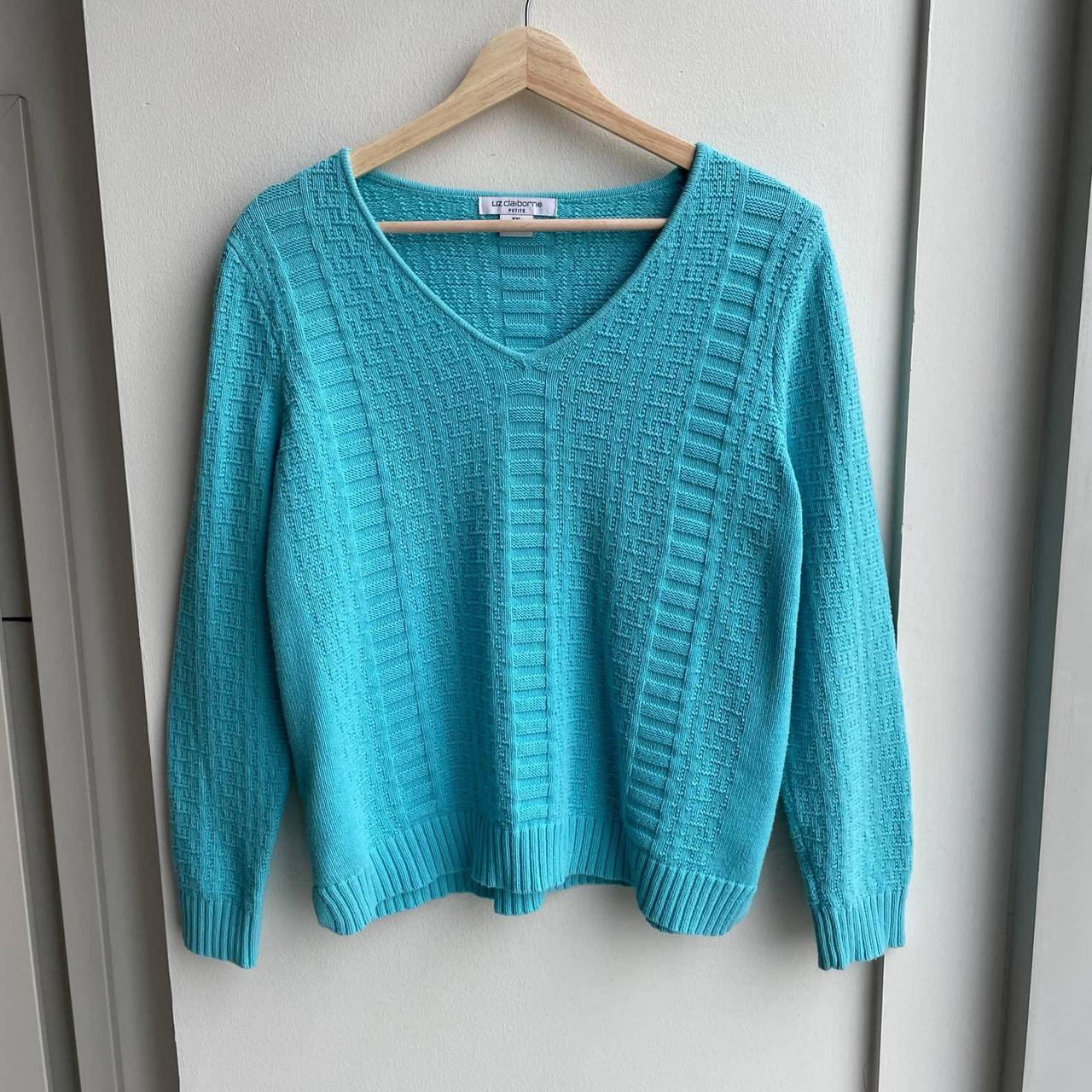 Liz Claiborne Women's Blue Jumper | Depop