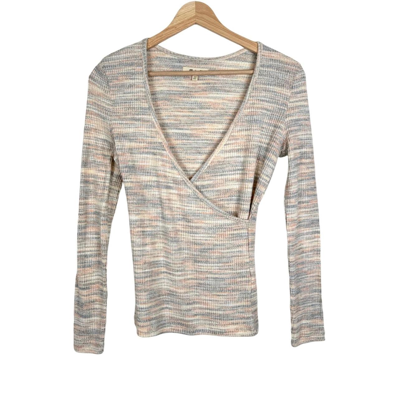 Madewell faux wrap sweater hotsell