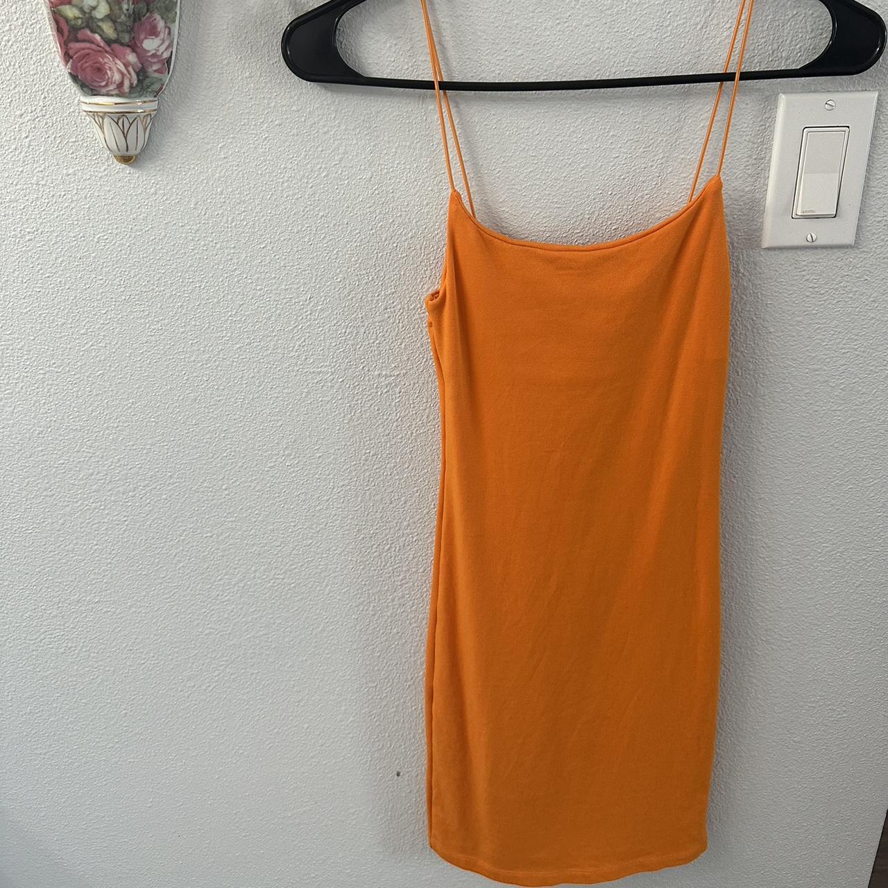 Tight Orange Zara Dress dress summer zara... Depop