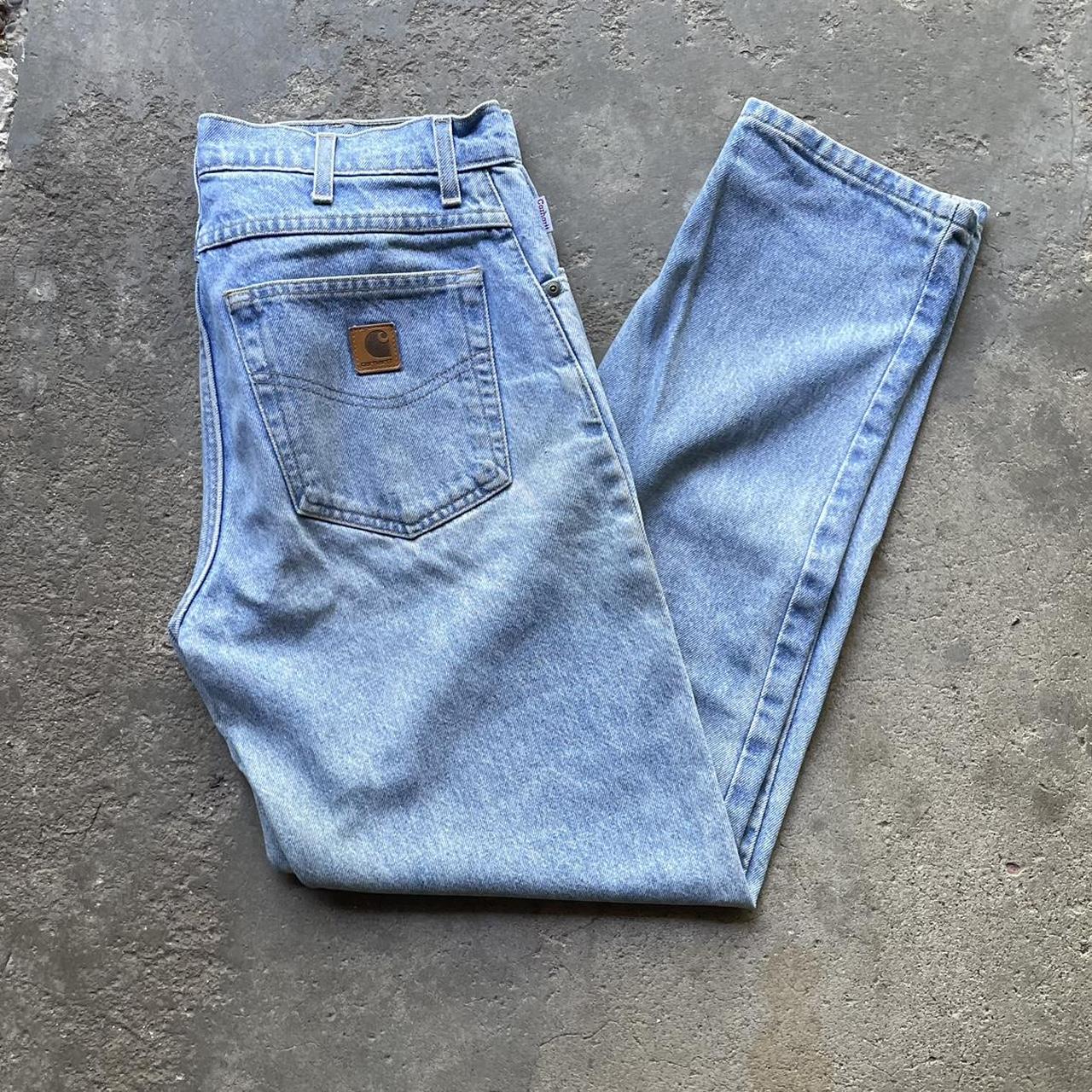 Vintage Carhartt Jeans 33x32 super nice wash and... - Depop