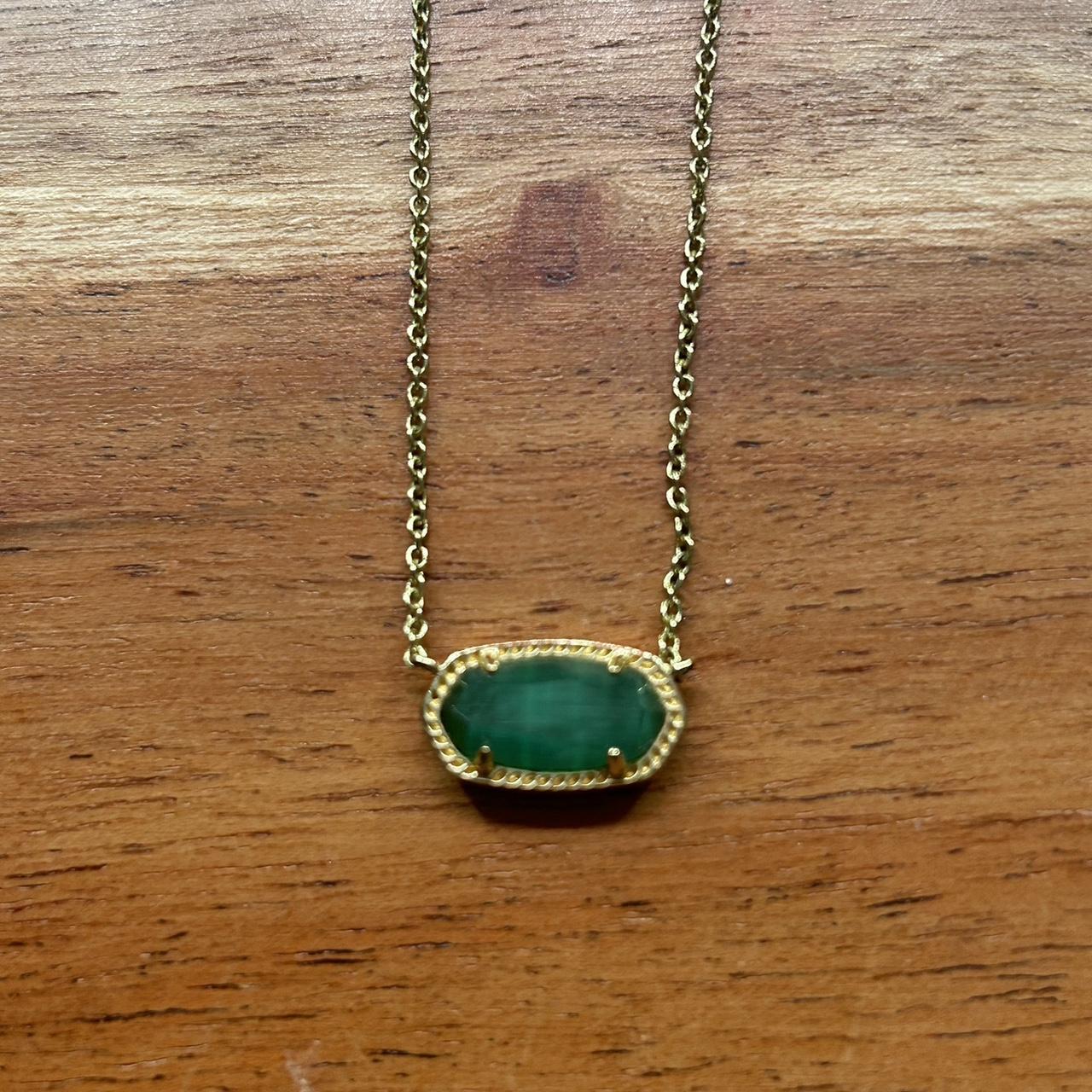 Kendra Scott Elisa Necklace in Gold with Emerald Cats Eye – Meierotto  Jewelers
