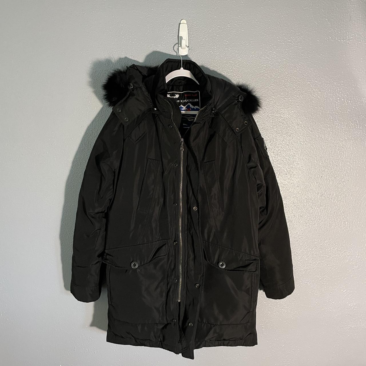 Moose Knuckles Black Fur Hooded Parka Coat Depop