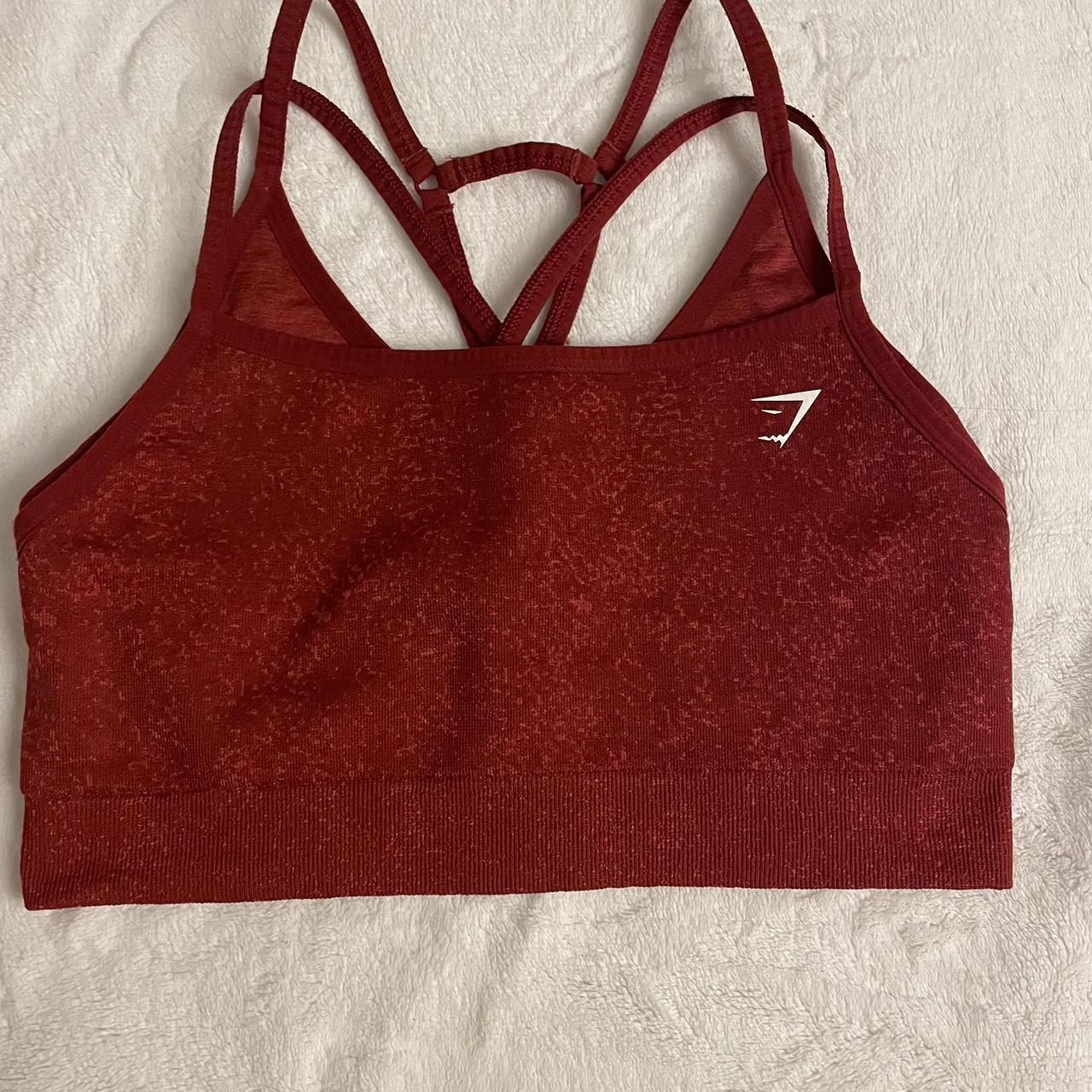 Red gymshark sports bra Depop