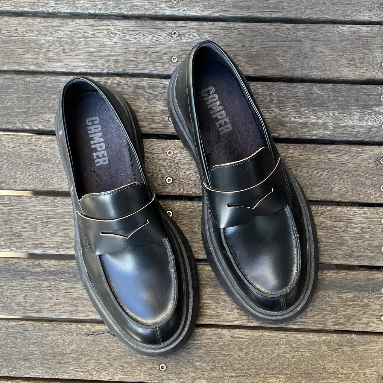 camper trisha heeled loafer