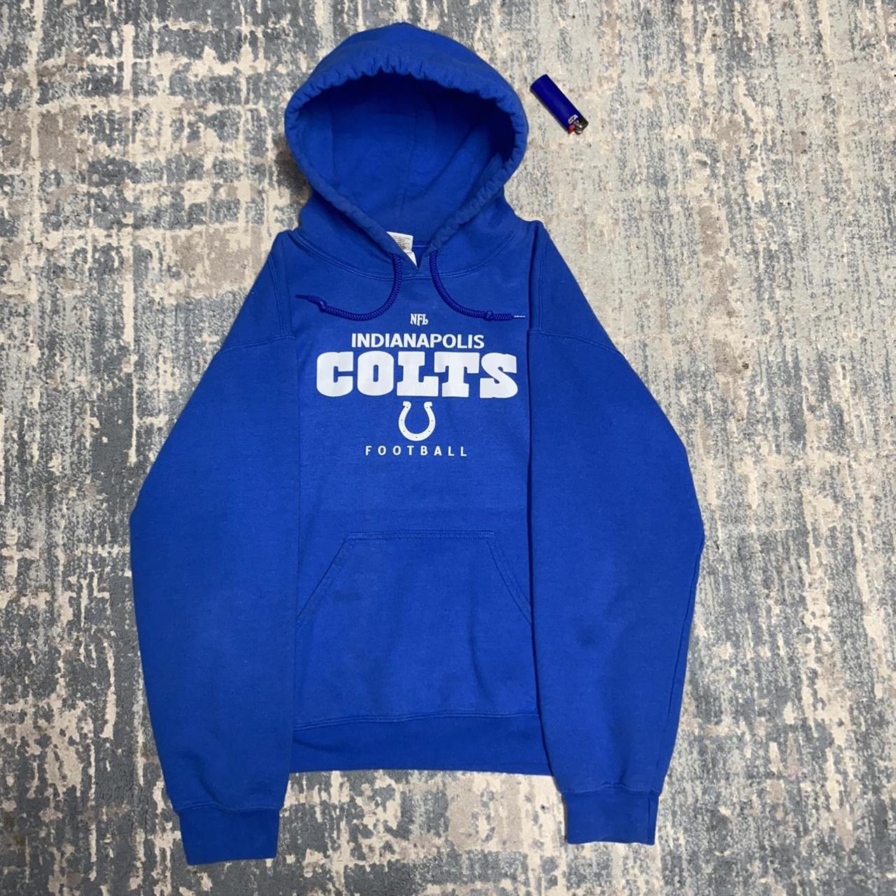 Y2K NFL Indianapolis Colts SportsWear Hoodie Great - Depop