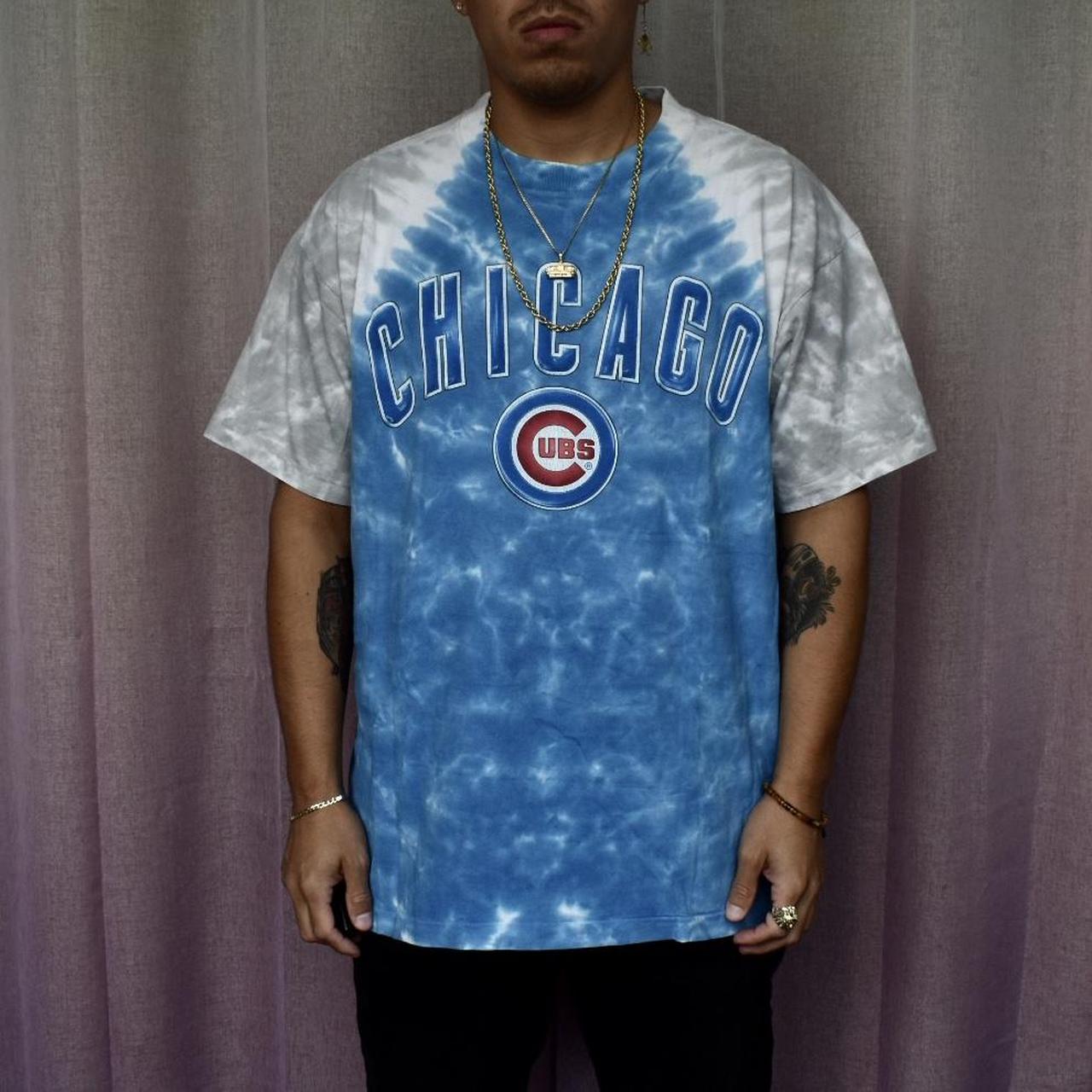 Liquid Blue Youth  Chicago Cubs Youth Throwback Tie-Dye T-Shirt
