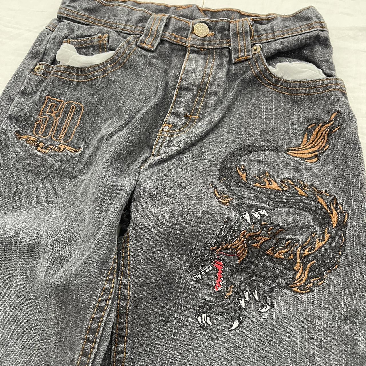 Kids JNCO style Dragon Pants Size 5 with 17” inseam - Depop