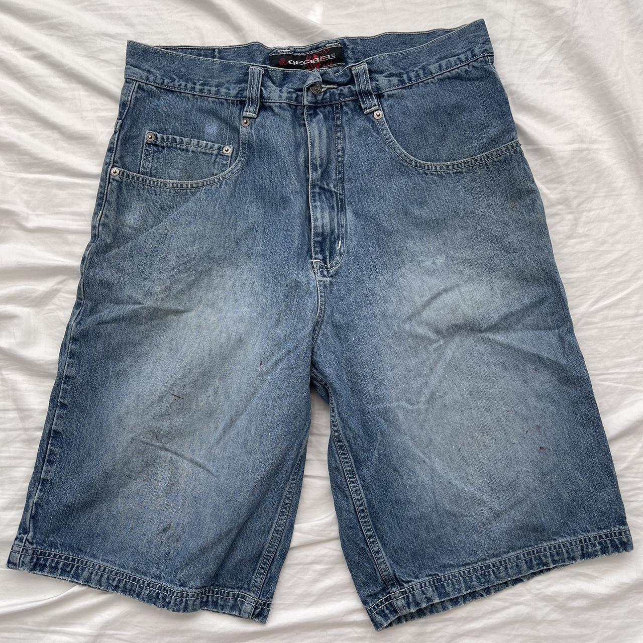 Y2K Faded Decibel Shorts Minor stains on front and... - Depop