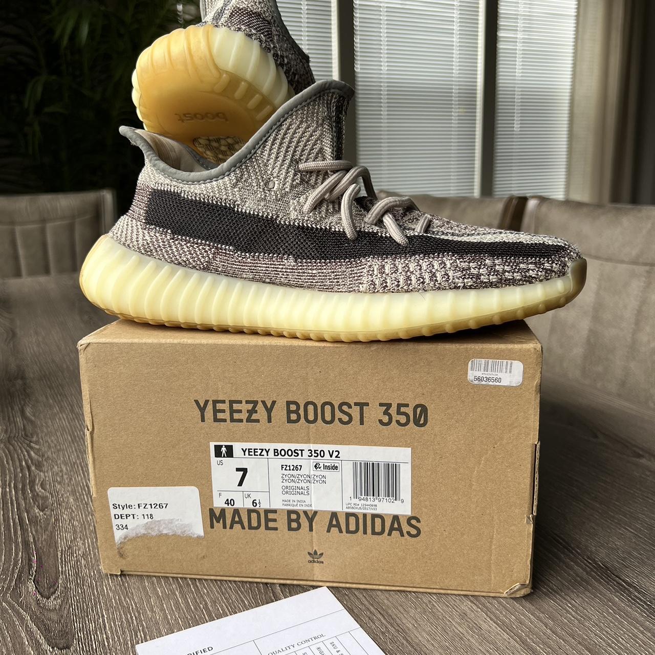 Size 7 Adidas Yeezy Boost 350 V2 Low Zyon 100 Depop