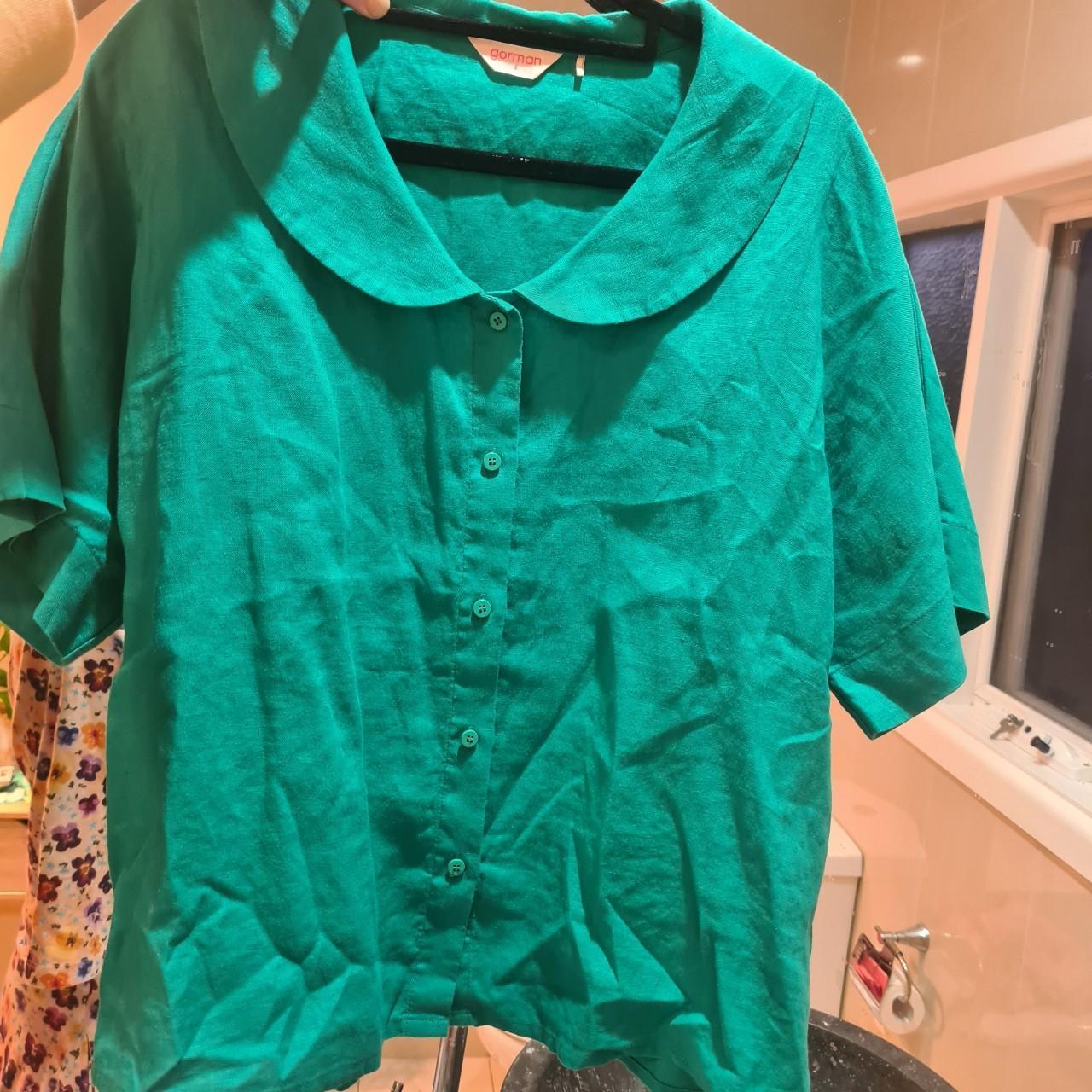 Gorman linen shirt Green similar to first... Depop