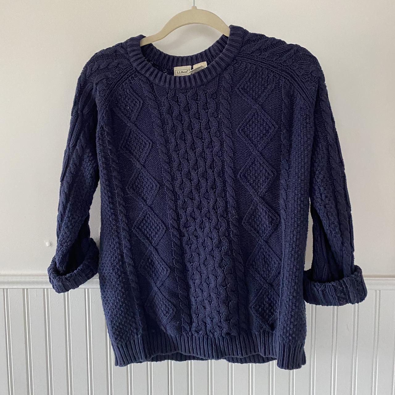 LL Bean boys large blue sweater:) fits like a... - Depop