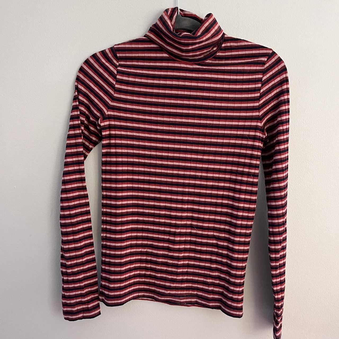 Madewell striped knit turtleneck! 70’s vibe Very... - Depop