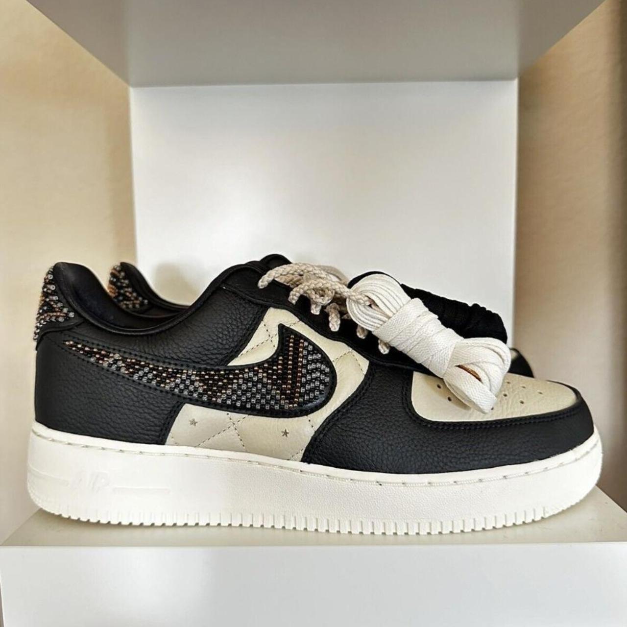 nike air force 1 cream and black