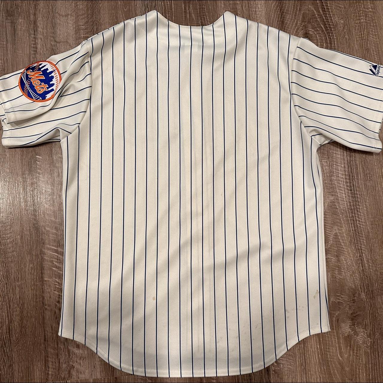 Majestic MLB New York Mets Navy Jersey Baseball - Depop