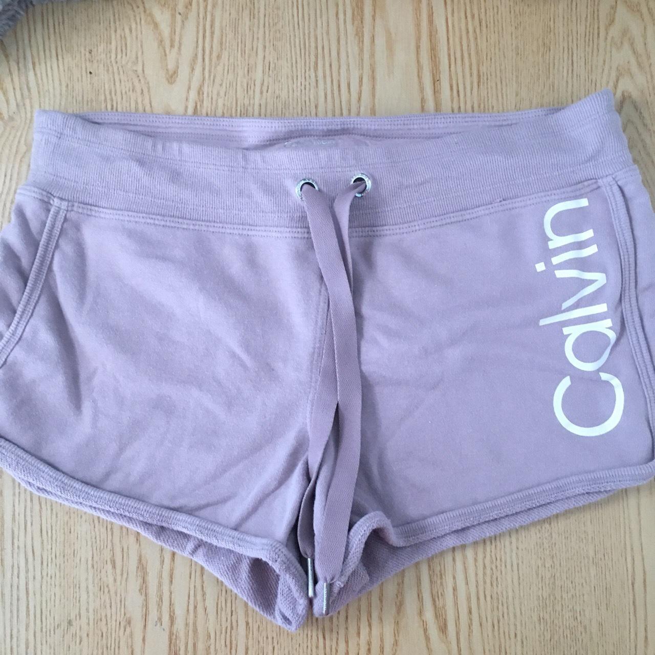 Womens Calvin Klein Sweat shorts Size medium Color - Depop