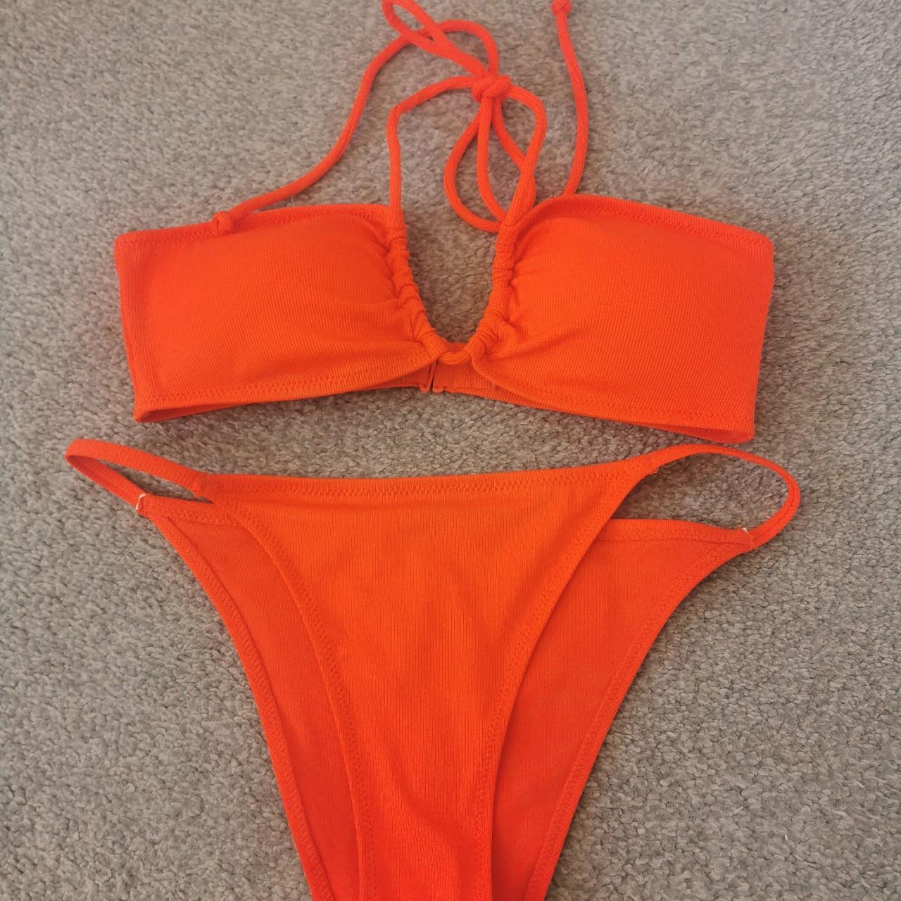 Primark Women S Orange Bikinis And Tankini Sets Depop