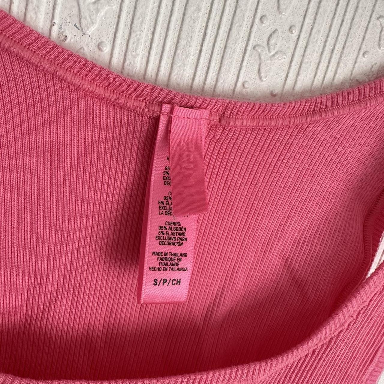 Skims sugar pink cotton rib tank top. Size S. Worn... - Depop