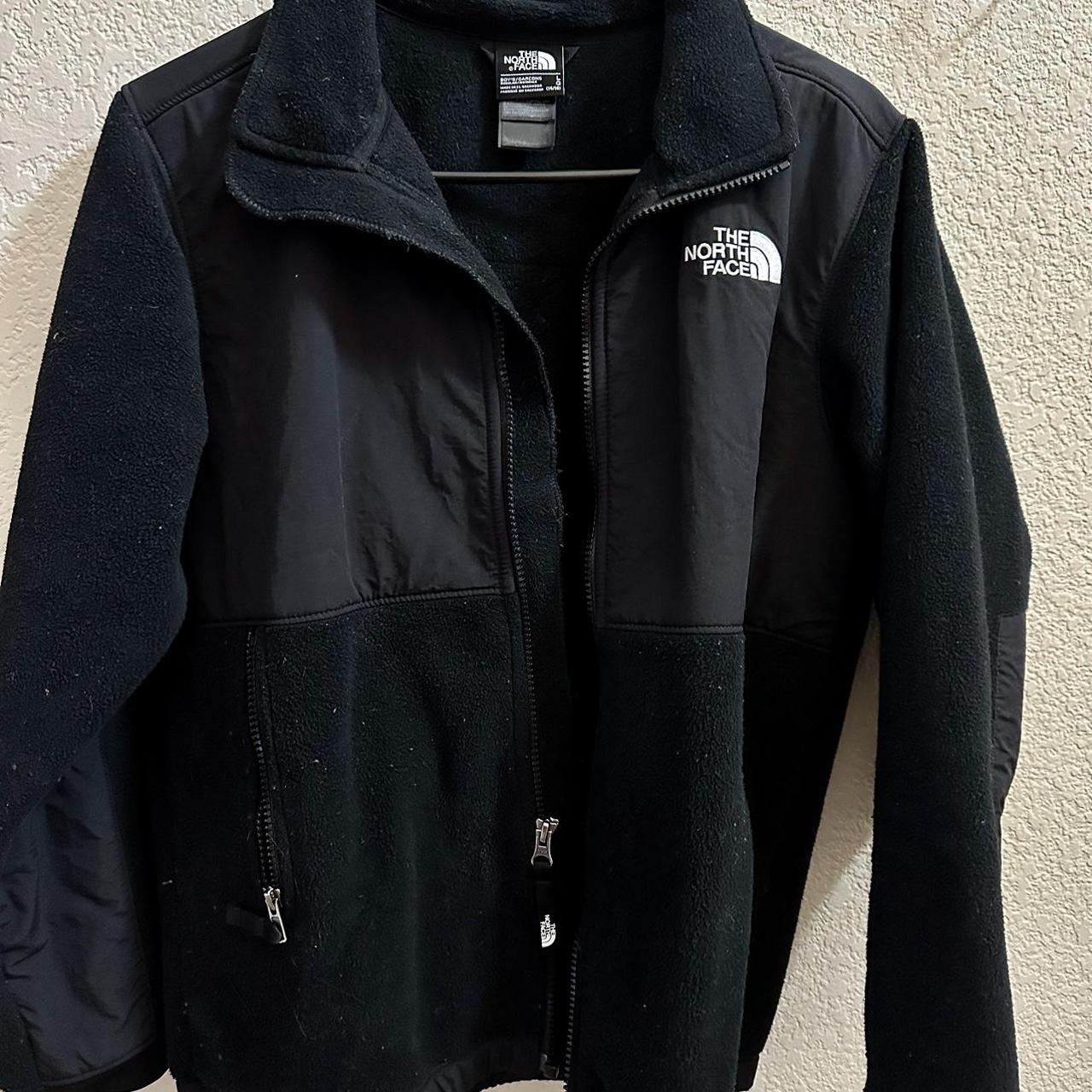 Black North Face Zip Up Jacket Fleece Youth Boy’s... - Depop