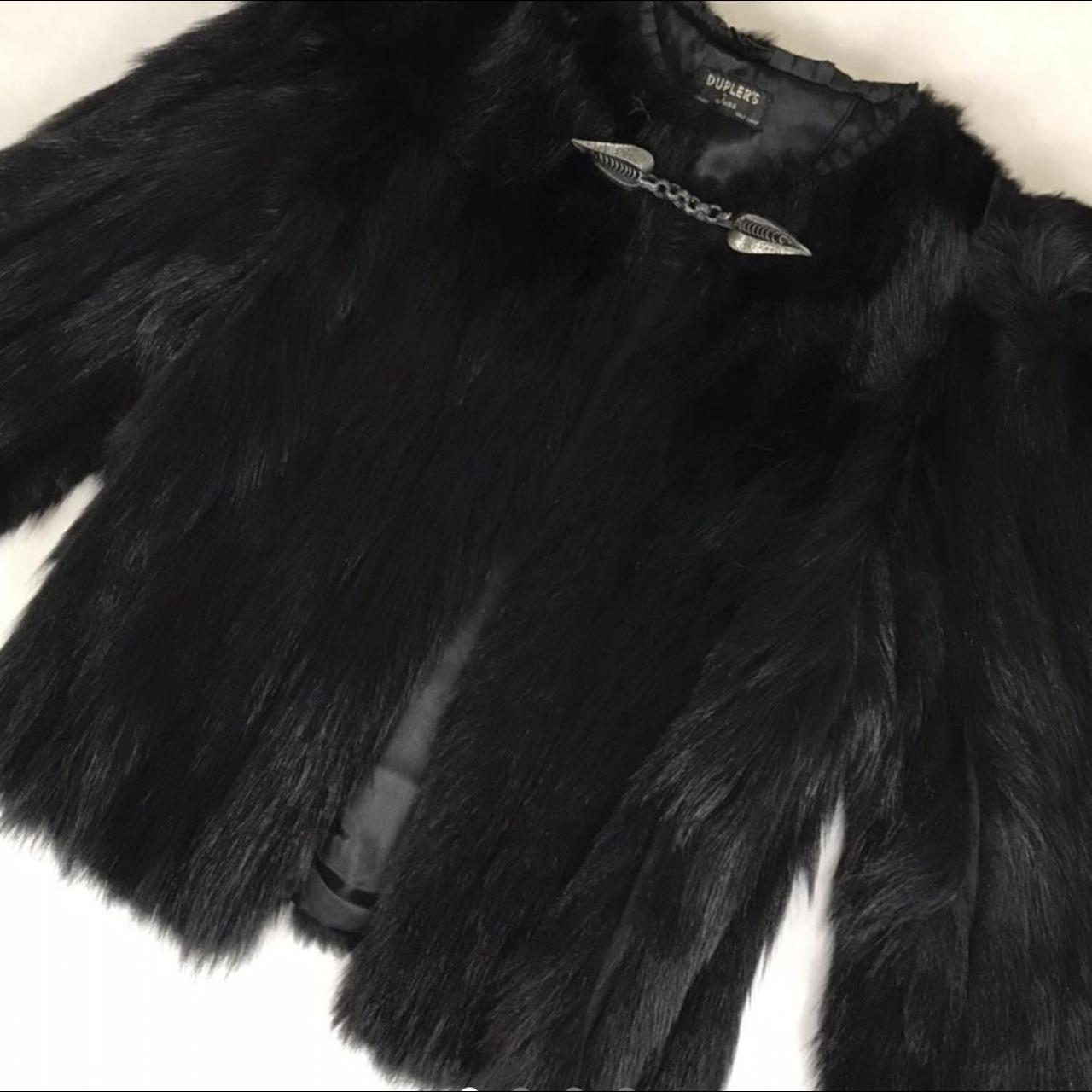 On hold - Black vintage real fur coat, size small... - Depop