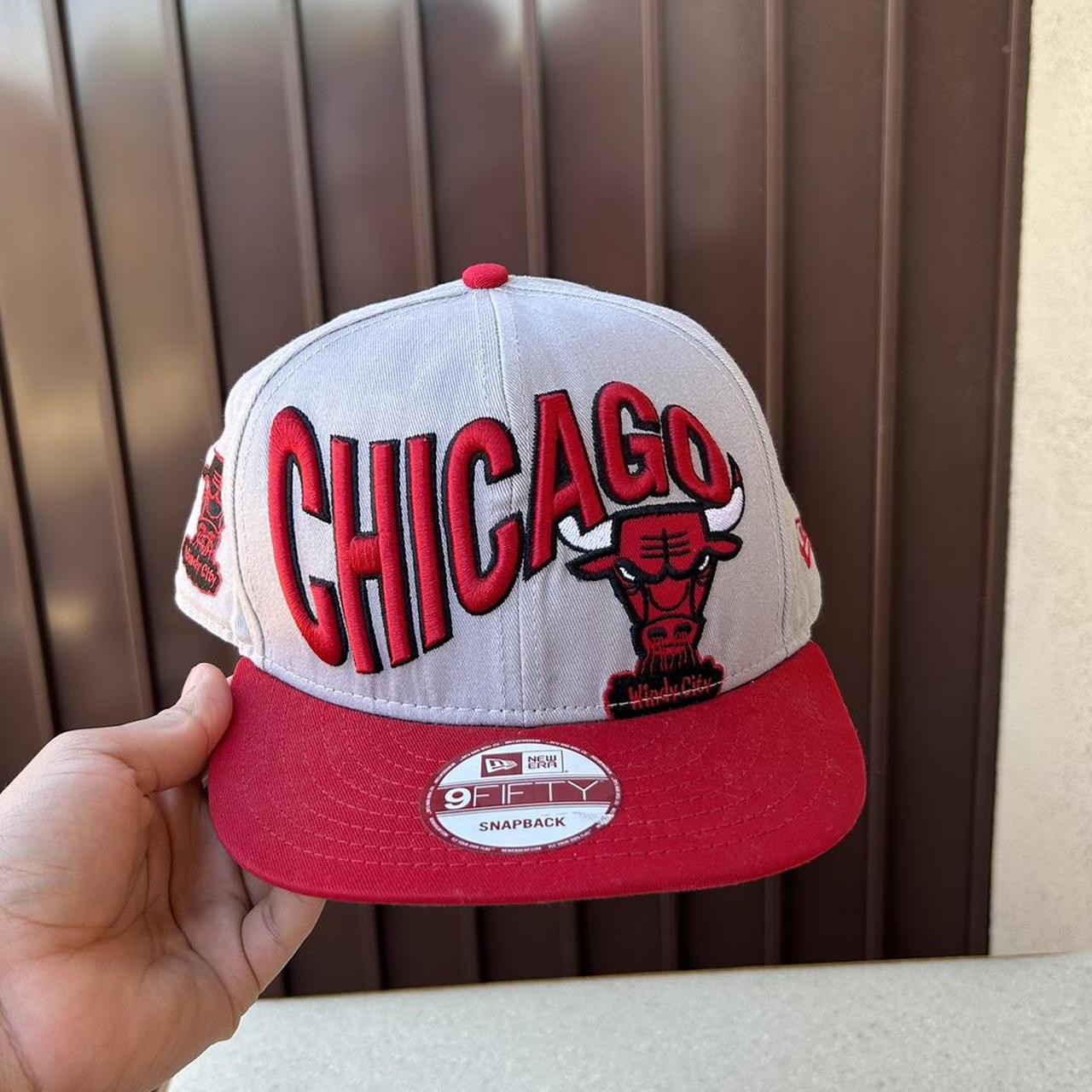 Mitchell And Ness Chicago Bulls Windy City Snapback Red Hat NBA Basketball