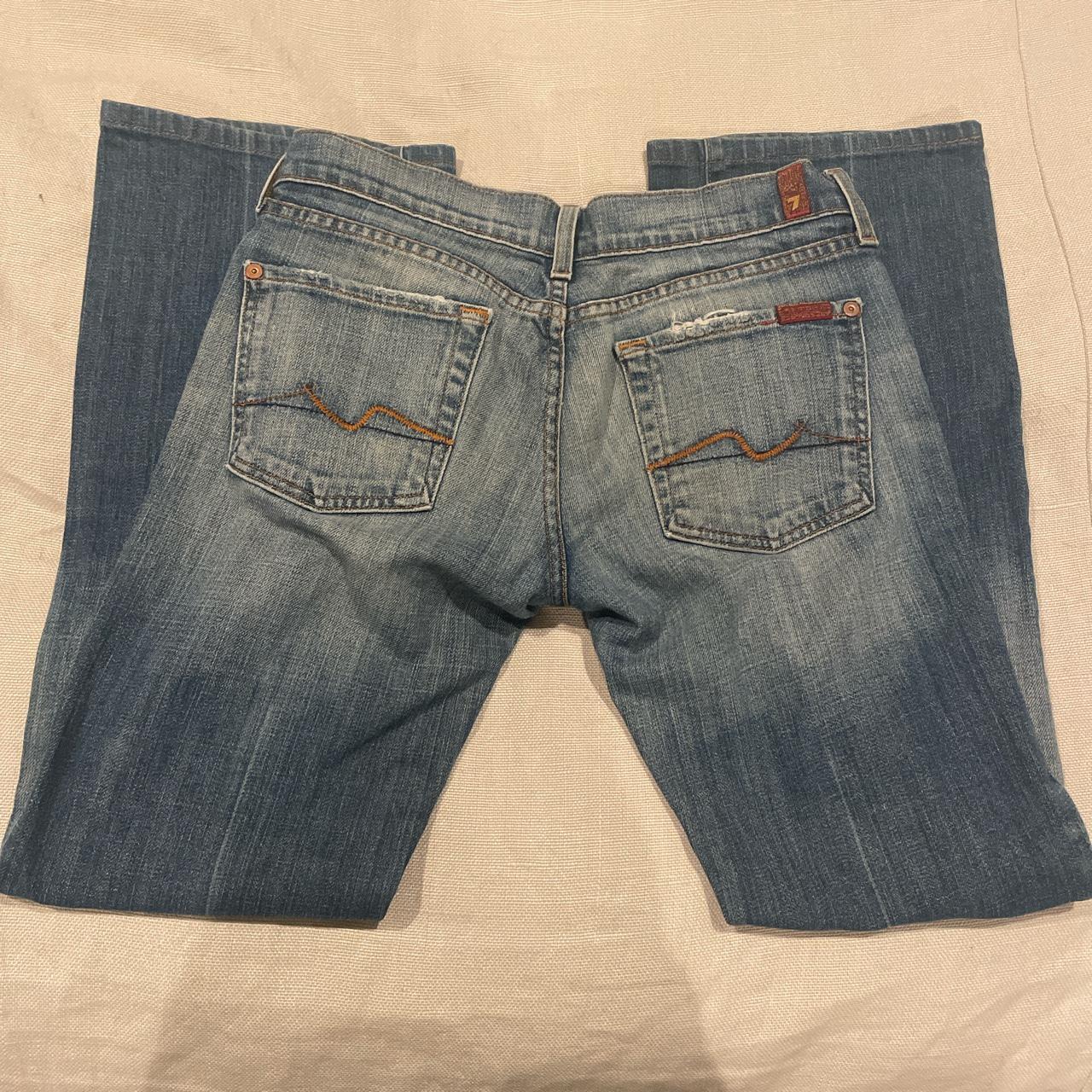 7 For All Mankind Women's Blue Jeans | Depop