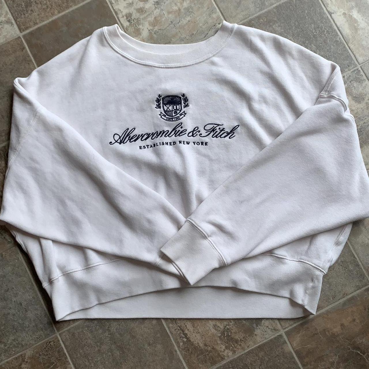 Embroidered Abercrombie and Fitch sweater - very... - Depop