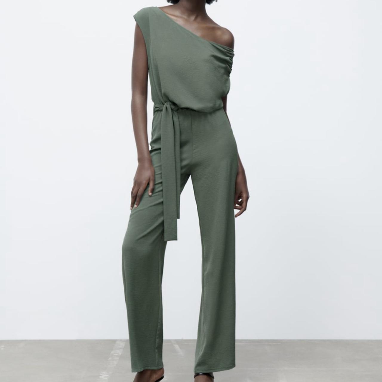 BNWT ZARA GREEN JUMPSUIT SIZE M Depop
