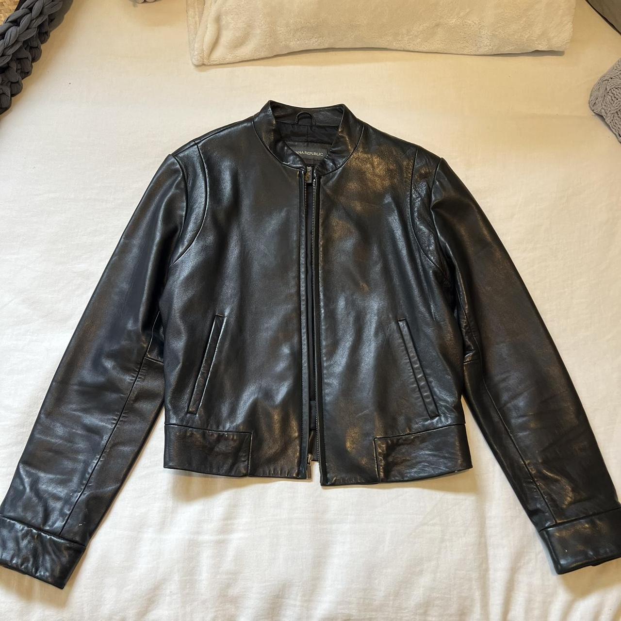 Vintage banana republic outlet leather jacket