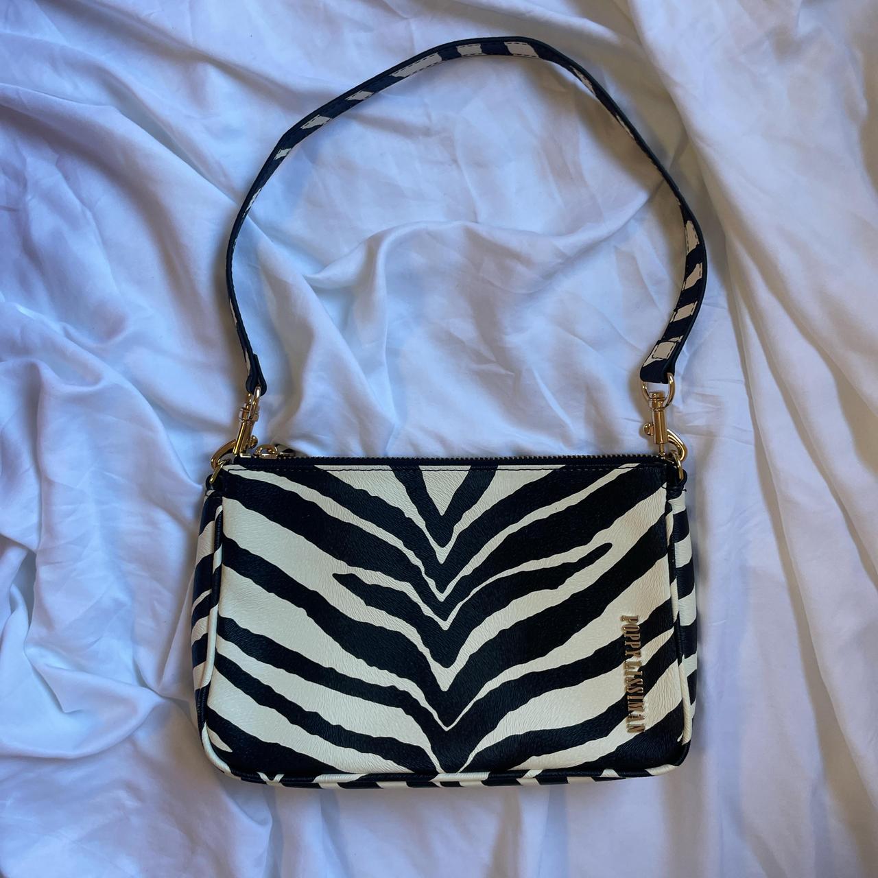 Poppy Lissiman Zebra Shoulder Bag Gold Hardware Depop