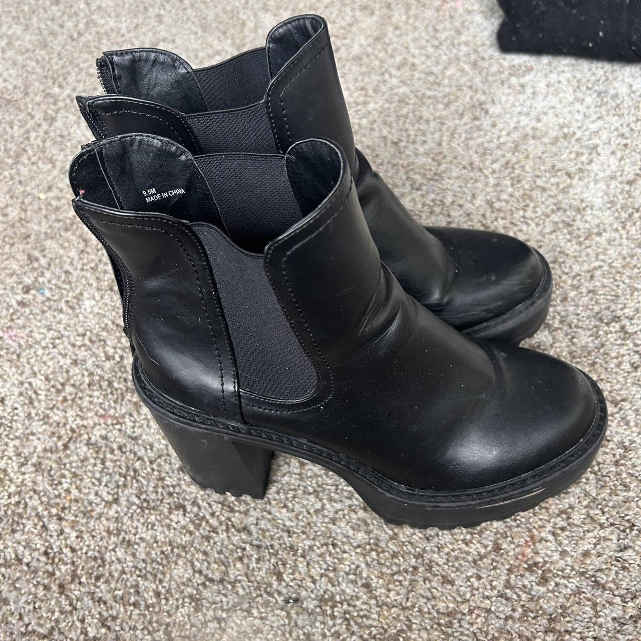 Black ankle boots with 3 inch ish heel boots some