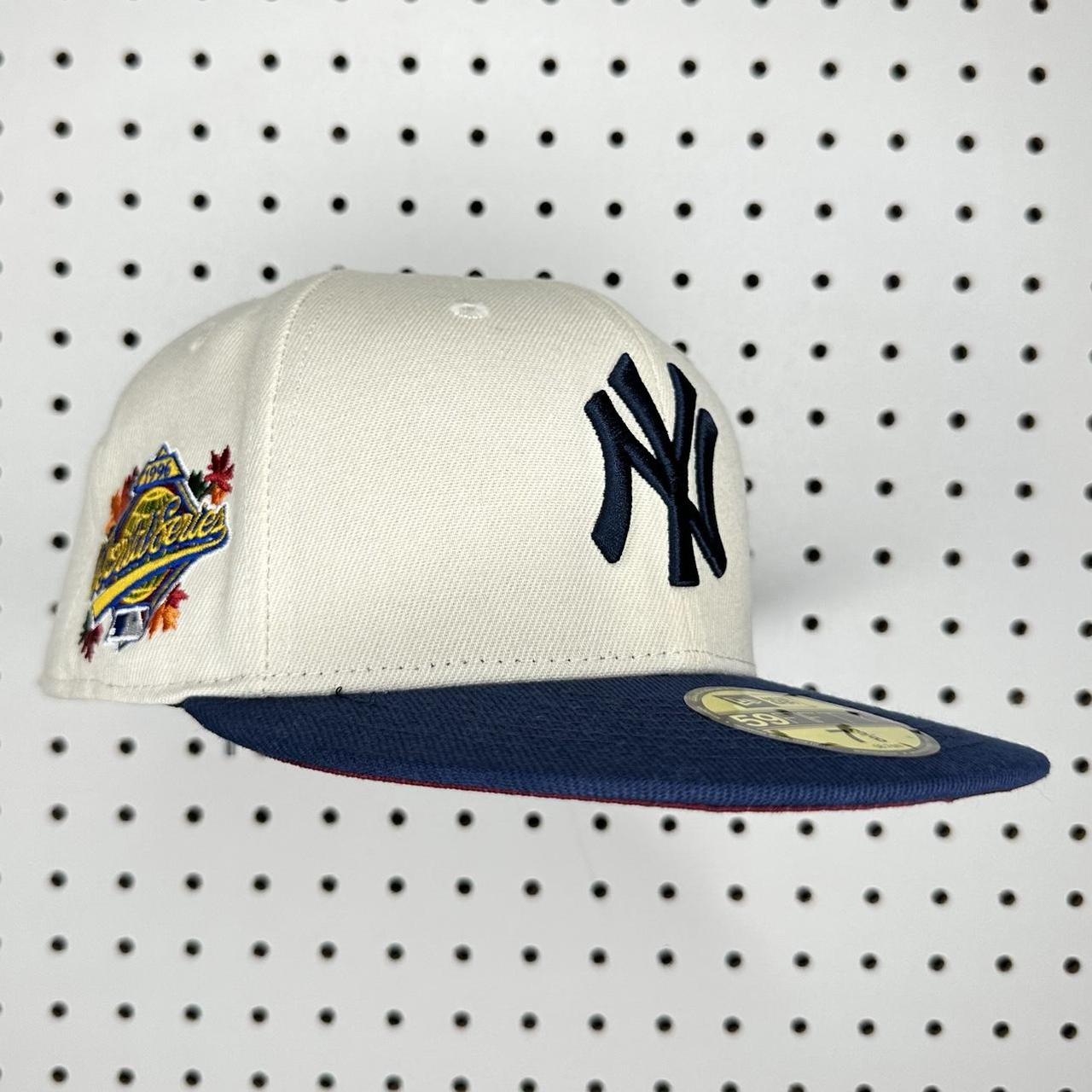 Leather and wool New York Yankees BLACK and gold Hat - Depop