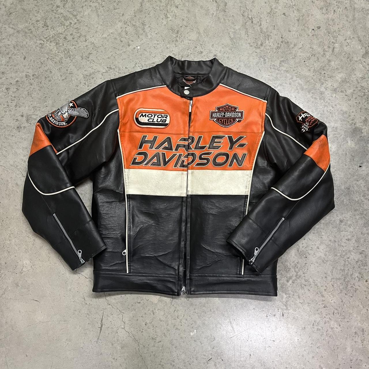 Harley Davidson Leather Biker Jacket Size M... - Depop