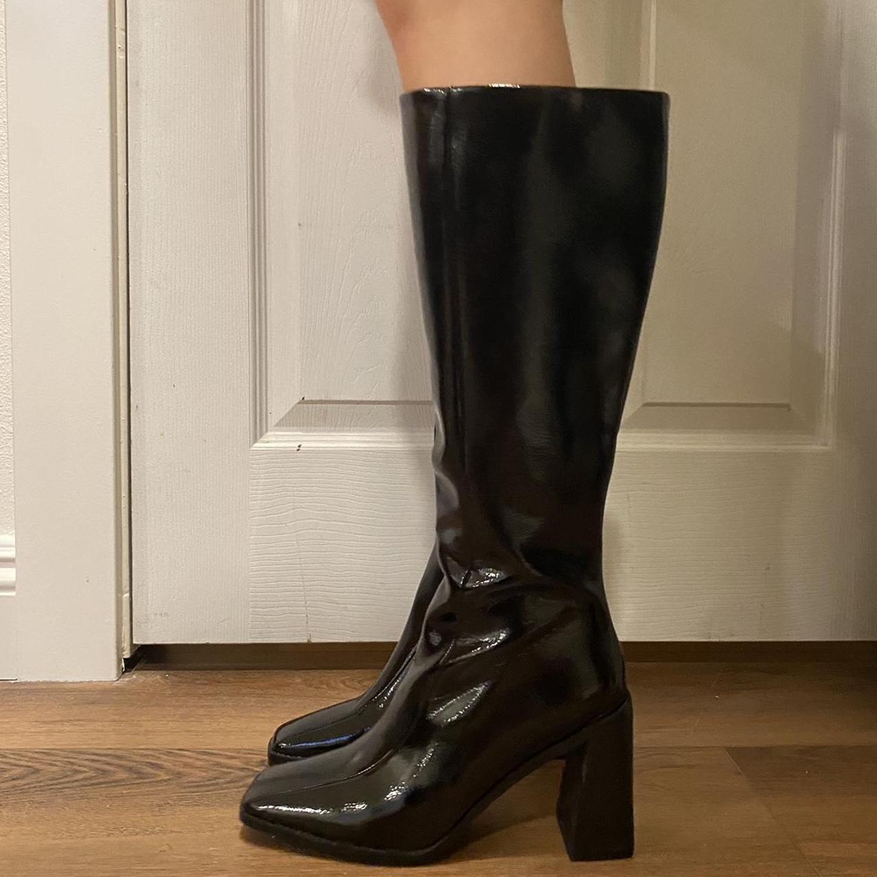 Princess Polly Women's Black Boots | Depop