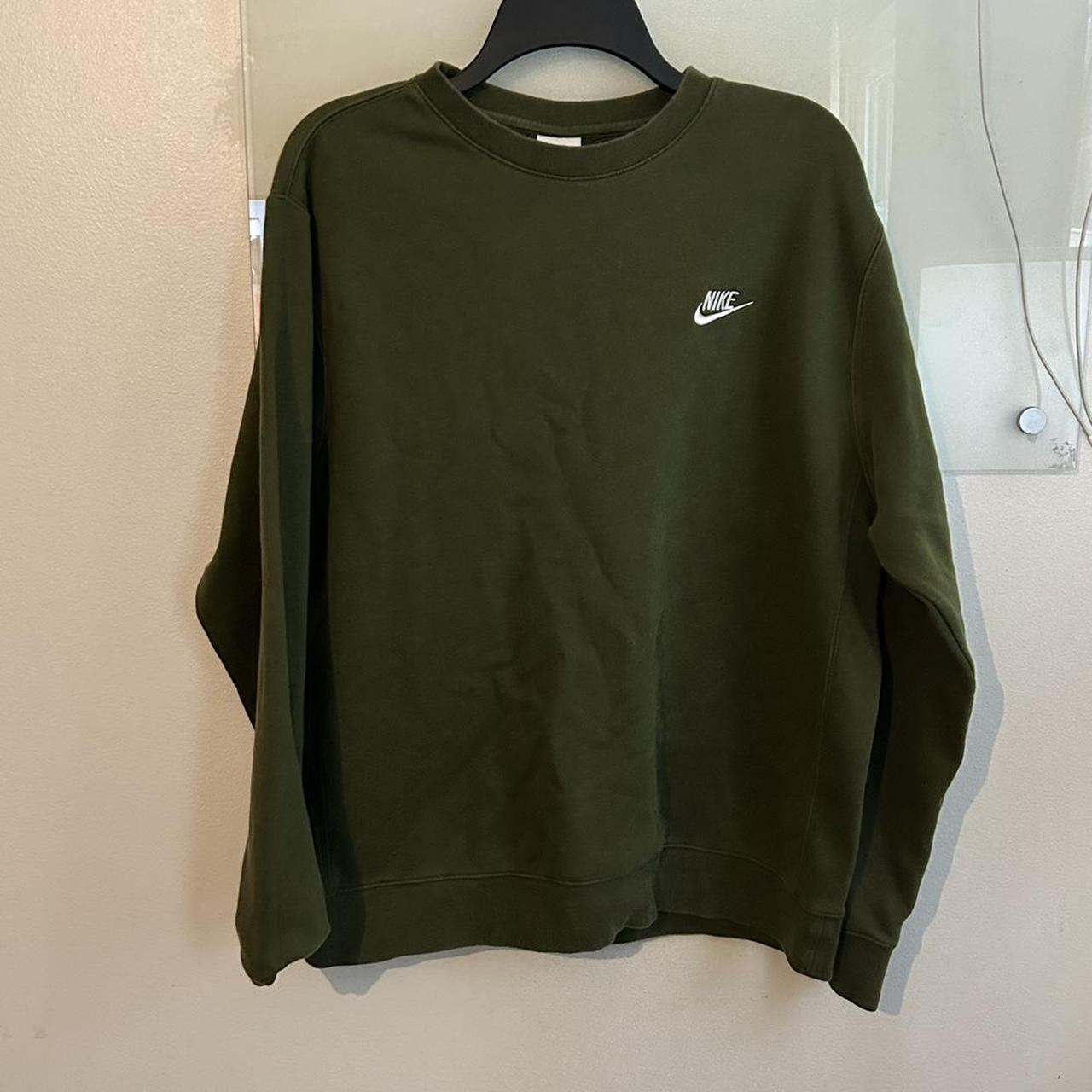 Olive green Nike crewneck, size men’s medium. In... - Depop