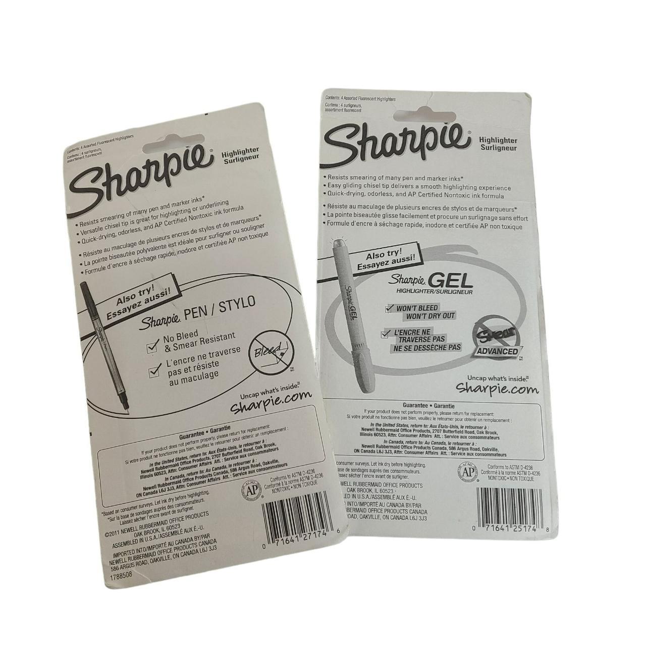 Sharpie No Smear 4 Color Highlighters 2 Packs 1... - Depop