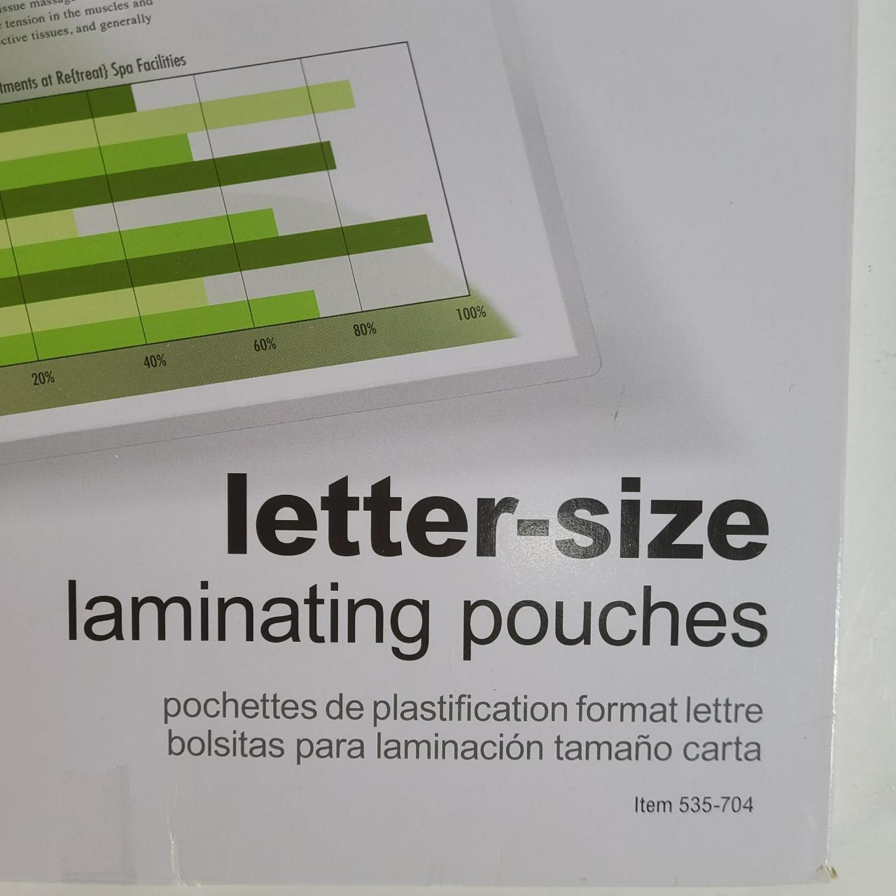 Office Depot Laminating Pouches Letter Size Office... Depop