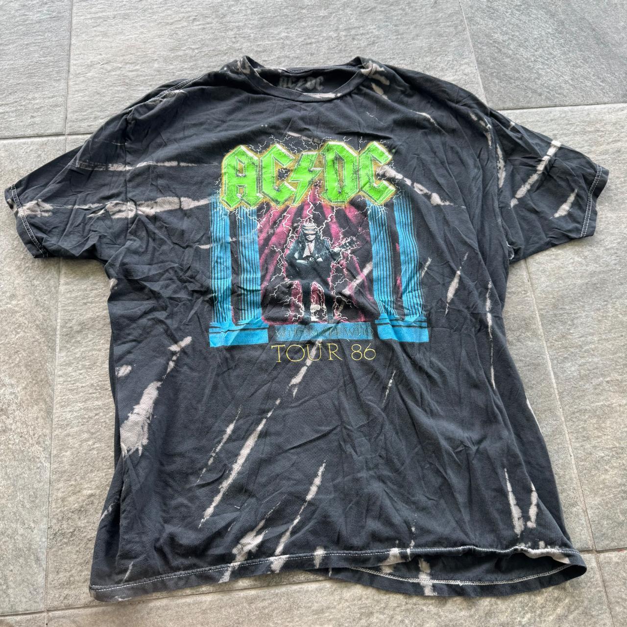 AC/DC Who Made Who Tour 86 Band Tee T-Shirt Size... | Depop