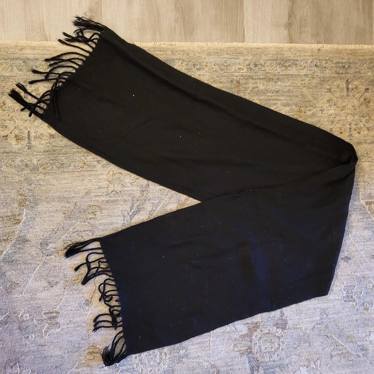 Plain black cozy soft scarf #scarf #black #cozy… - Depop