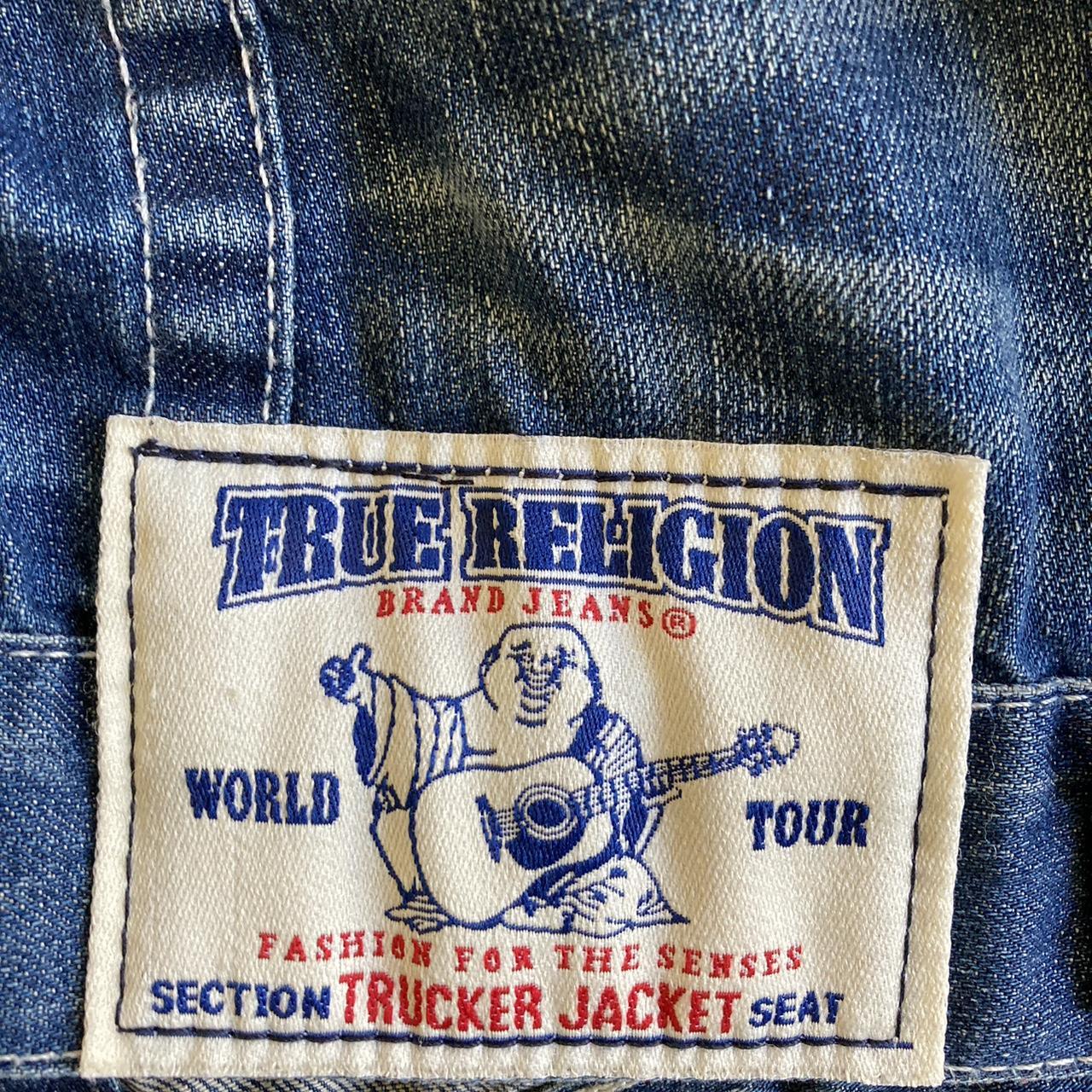 True Religion Men's Blue Jacket | Depop