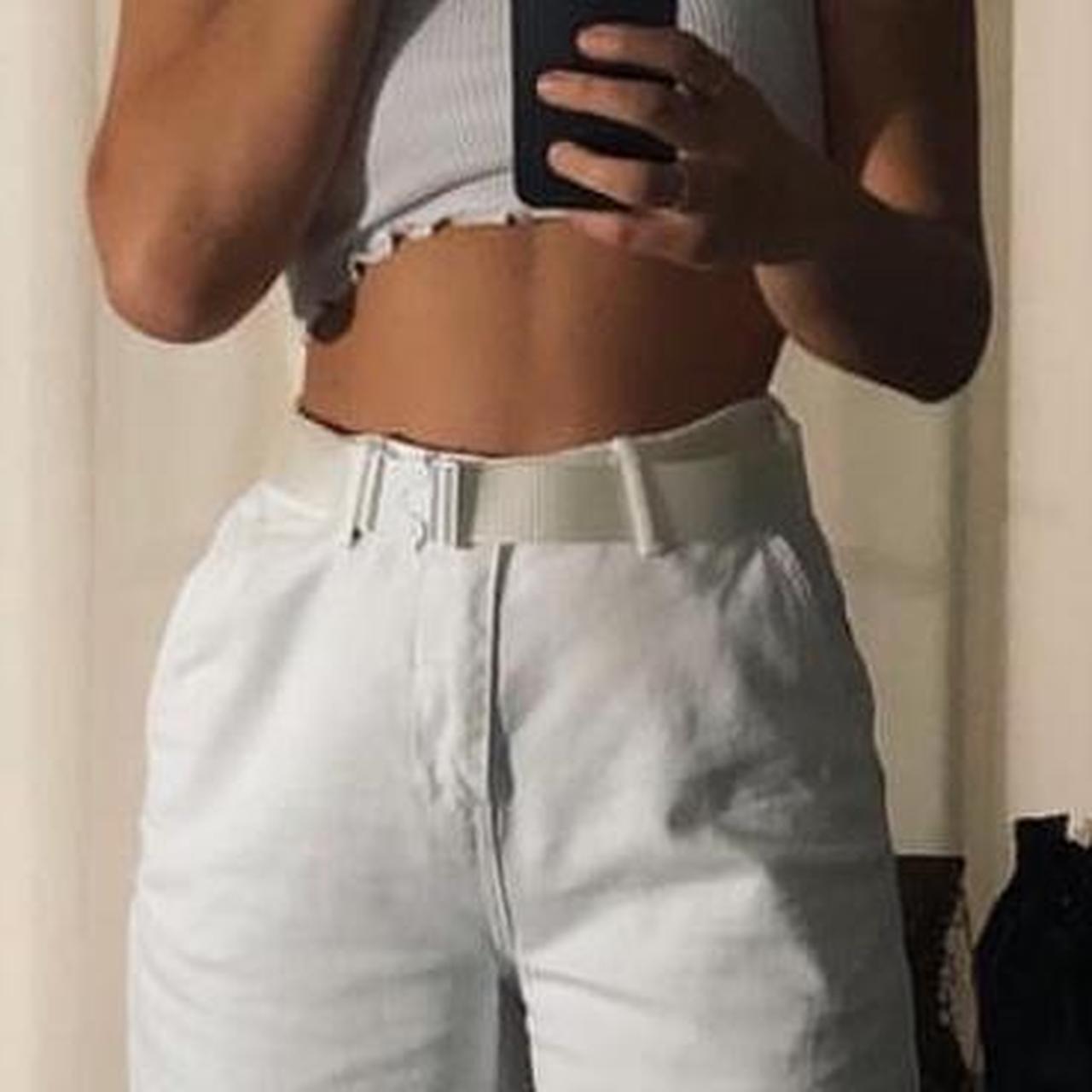 ladies white belt