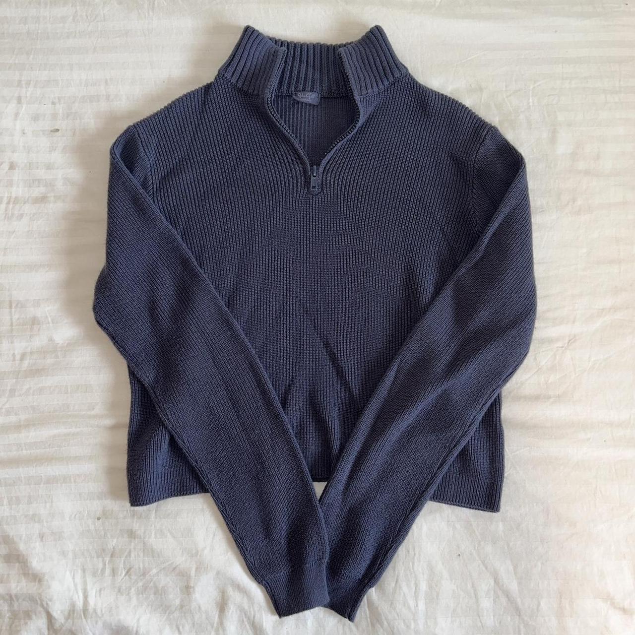 john galt quarter zip sweater “cropped” length (as... Depop