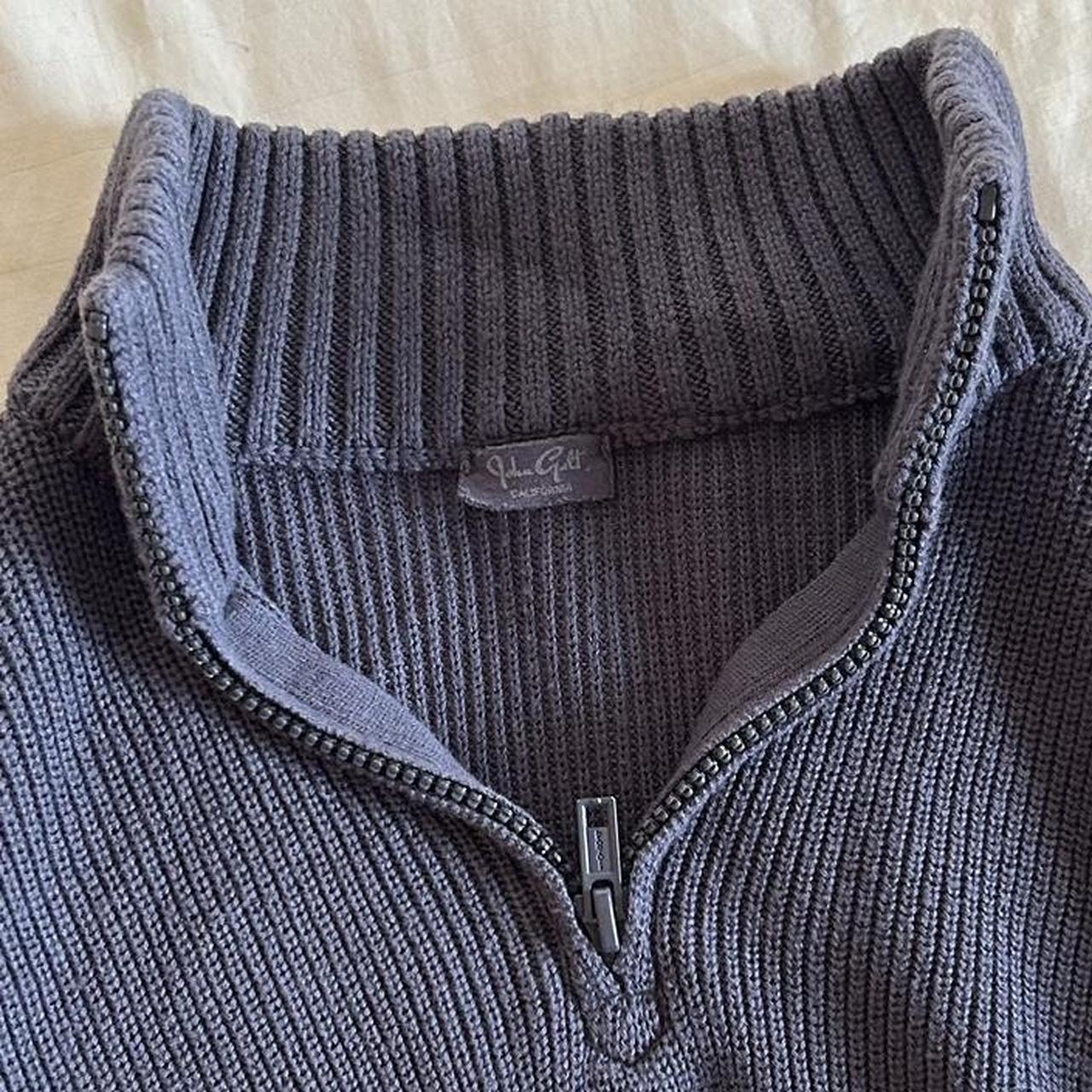 john galt quarter zip sweater “cropped” length (as... - Depop