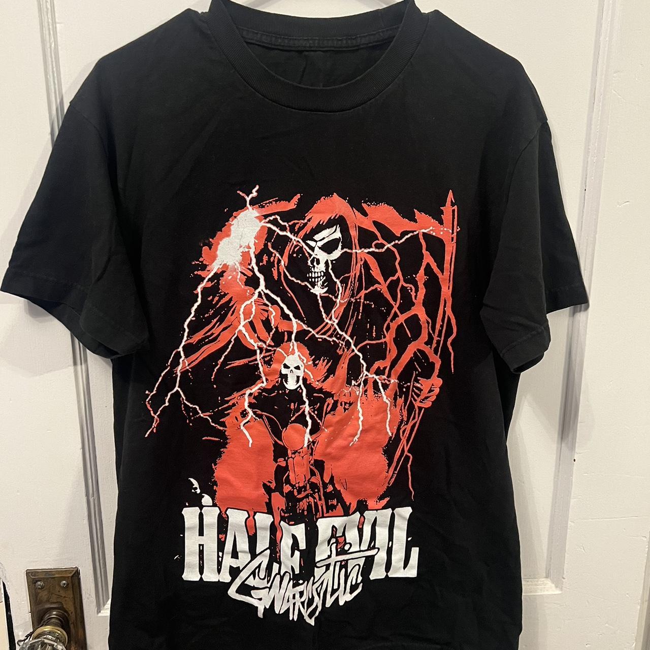 HALF EVIL HIGHWAY TO HELL TEE SZ L - Depop